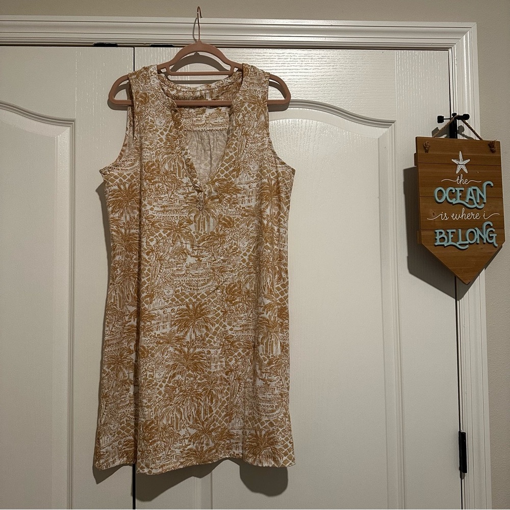 Lilly Pulitzer Dev Dress in Sand Bar Sz Large NWT